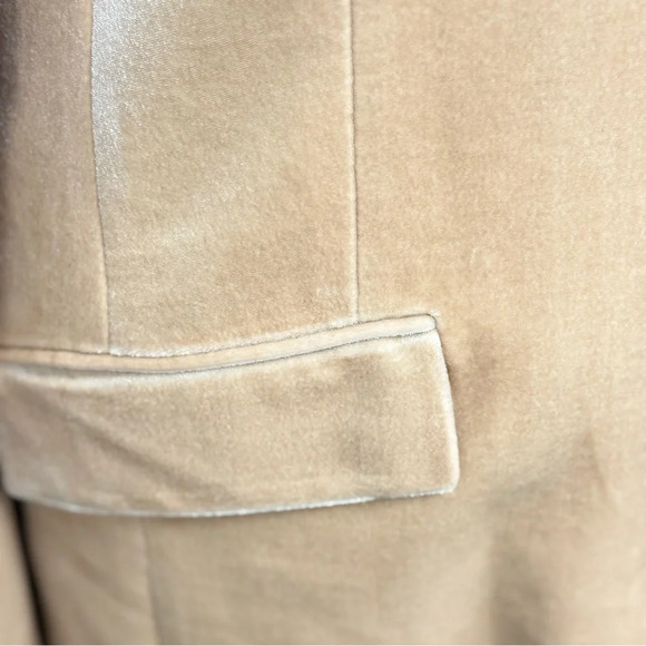 INC Velvet Blazer Women’s Plus Size XXL 2X Champagne Single Button Jacket Velour - Picture 5 of 8